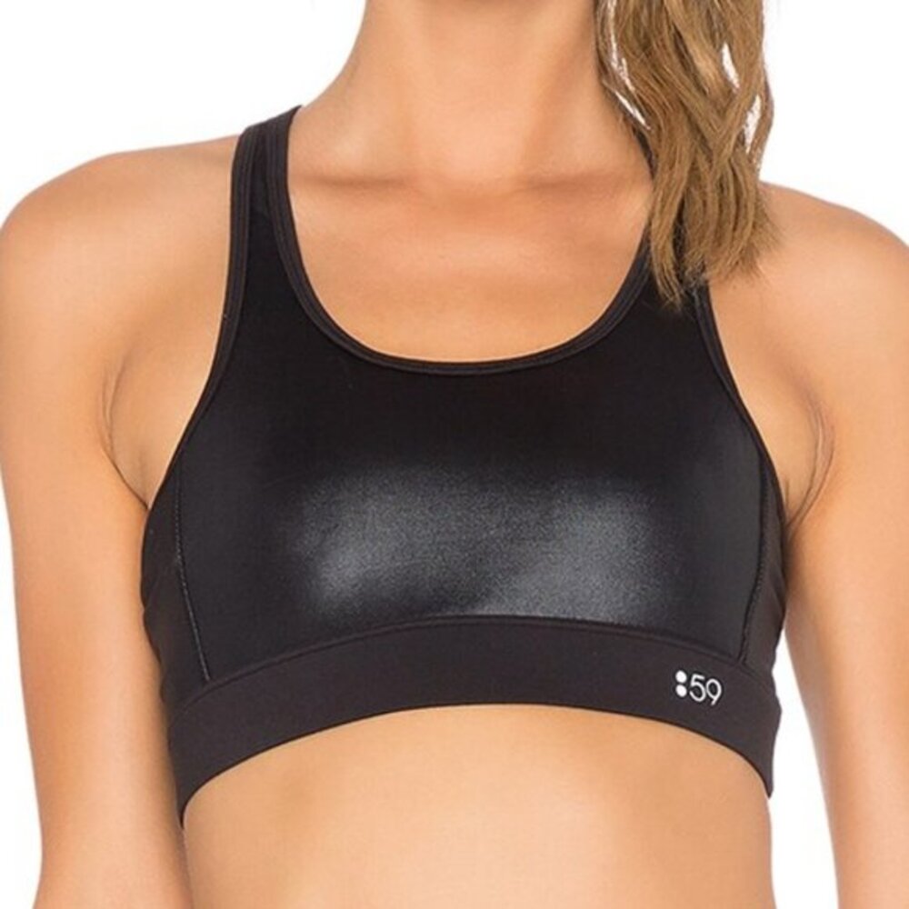 Wildfox Women's Black Pullover Racerback Isabella Sports Bra NWT